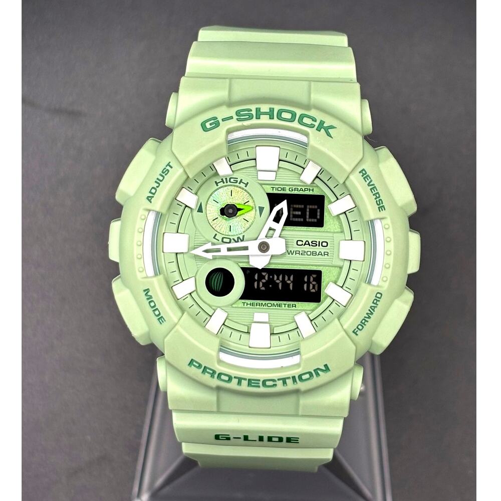 Casio G-Shock G-LIDE GAX-100CSB-3A Pastel Green Moon Tide Thermometer Watch